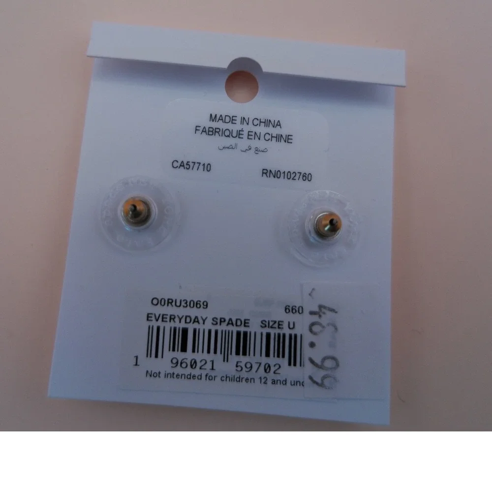 Kate Spade Everyday Spade Pink Enamel Stud Earrings Y2K Coquette Gold NEW